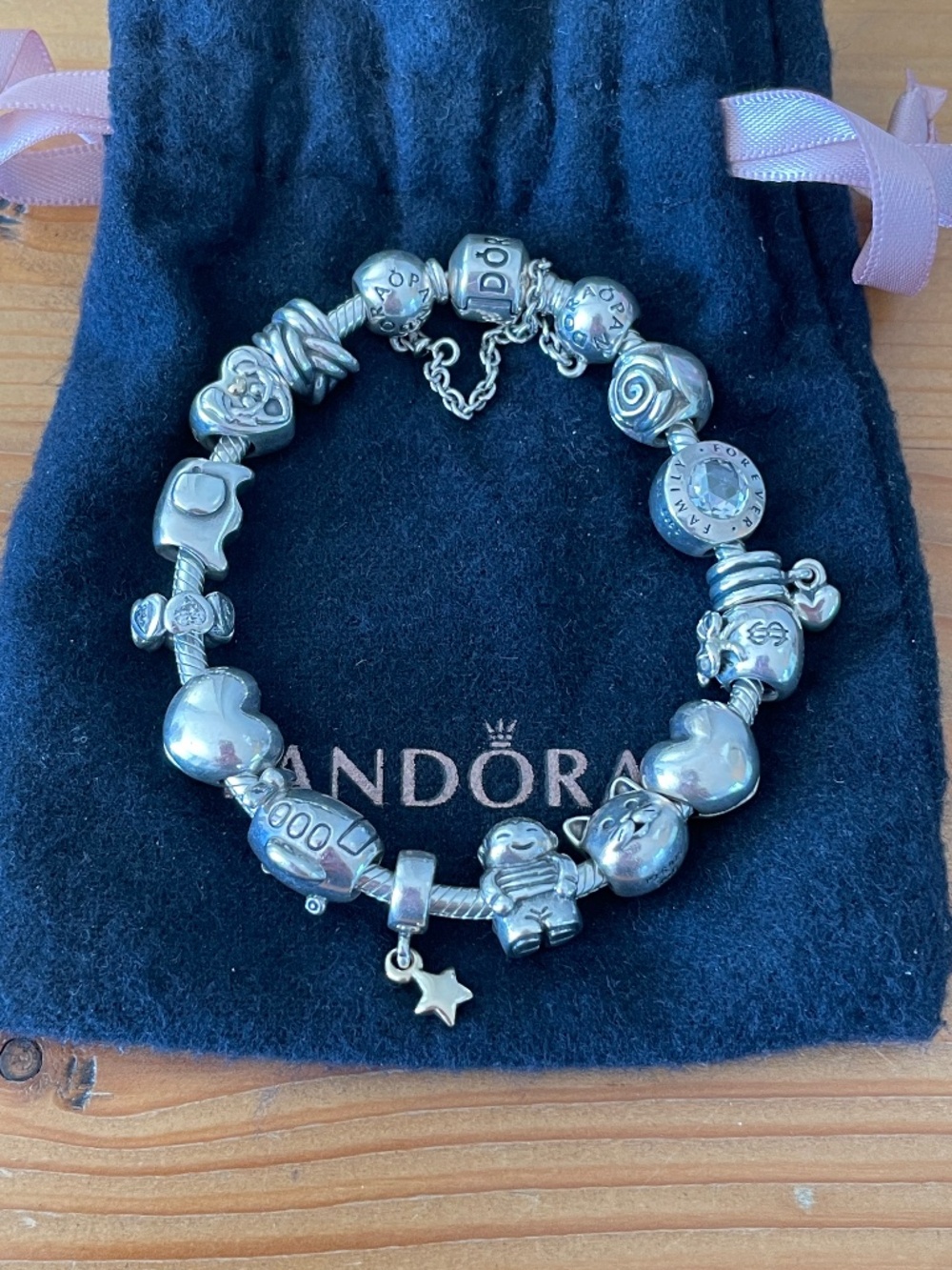 Authentic ALE Pandora Bracelet with Retired Charms Loaded Gorgeous!!
